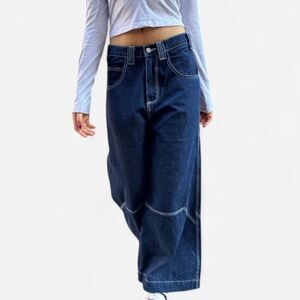J.Galt for Brandy Melville Shanghai Wide Leg Jeans Size M Indie Y2K Skater girl